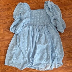 BTFBM knee-length square-neck lined dress